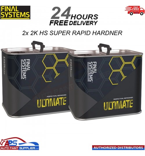 2x FINAL SYSTEMS ULTIMATE 2K HS SUPER RAPID HARDENER 2.5L ULTIMATE CLEARCOAT